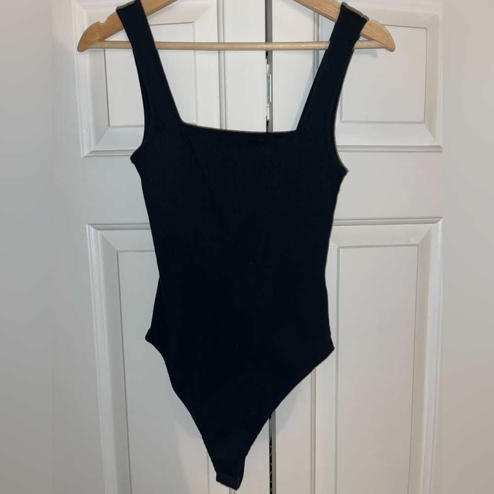 Top shop black bodysuit, M